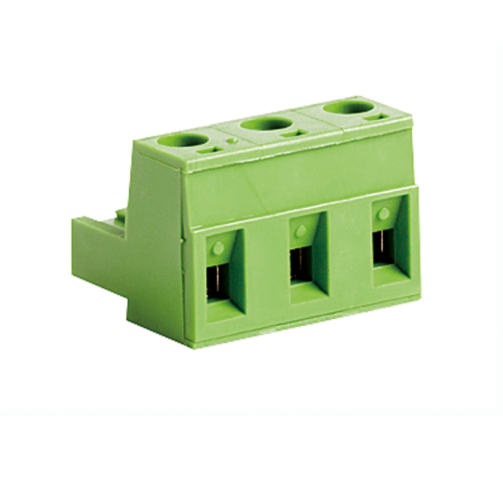 10 Position Pluggable Terminal Block, Screw Connector Terminal Wiring, 7.62mm Spacing, 24-12 AWG