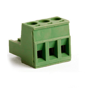 3 Position Pluggable Terminal Block, Screw Connector Terminal Wiring, 7.62mm Spacing, 24-12 AWG