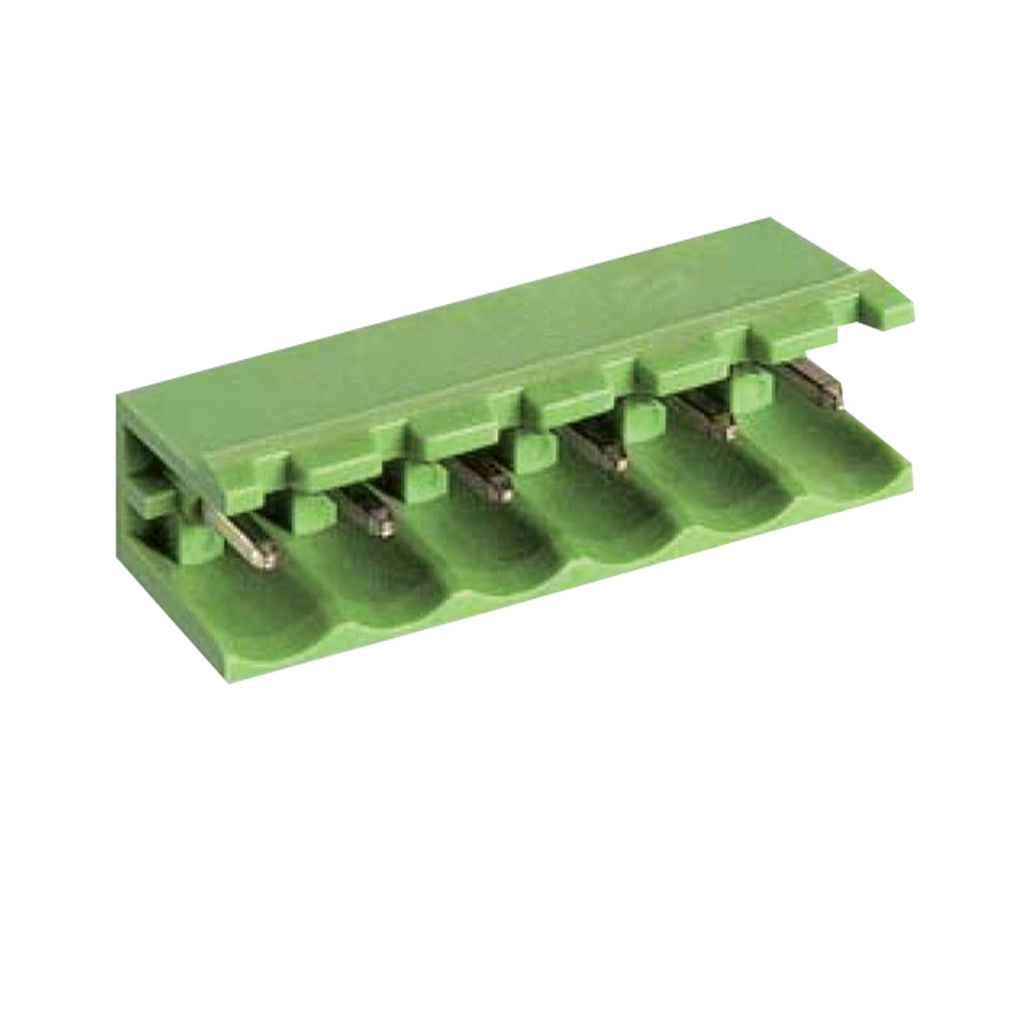 12 Position PCB Terminal Block Header With Open Ends, Horizontal, 5.08mm Pin Spacing, Polarizing Ribs