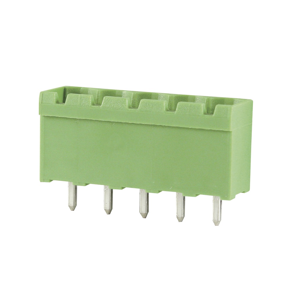 12 Position PCB Terminal Block Header With Closed Ends, Vertical, 5.08mm Pin Spacing, Polarizing Ribs