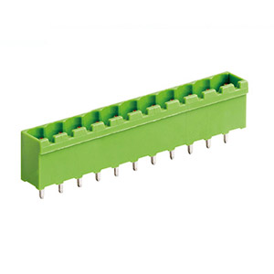 11 Position PCB Terminal Block Header With Closed Ends, Vertical, 5mm Pin Spacing, Polarizing Ribs