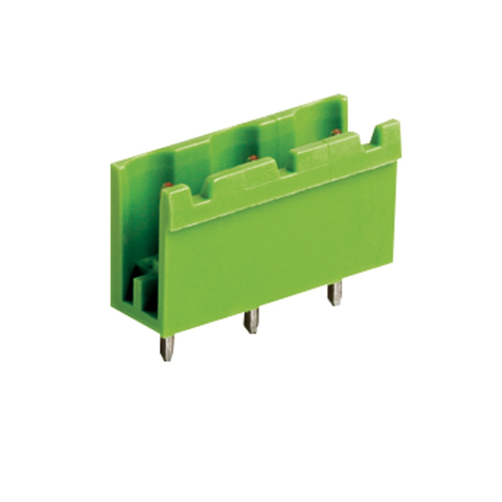 12 Position PCB Terminal Block Header With Open Ends, Vertical, 7.5mm Pin Spacing, Polarizing Ribs, Green Housing