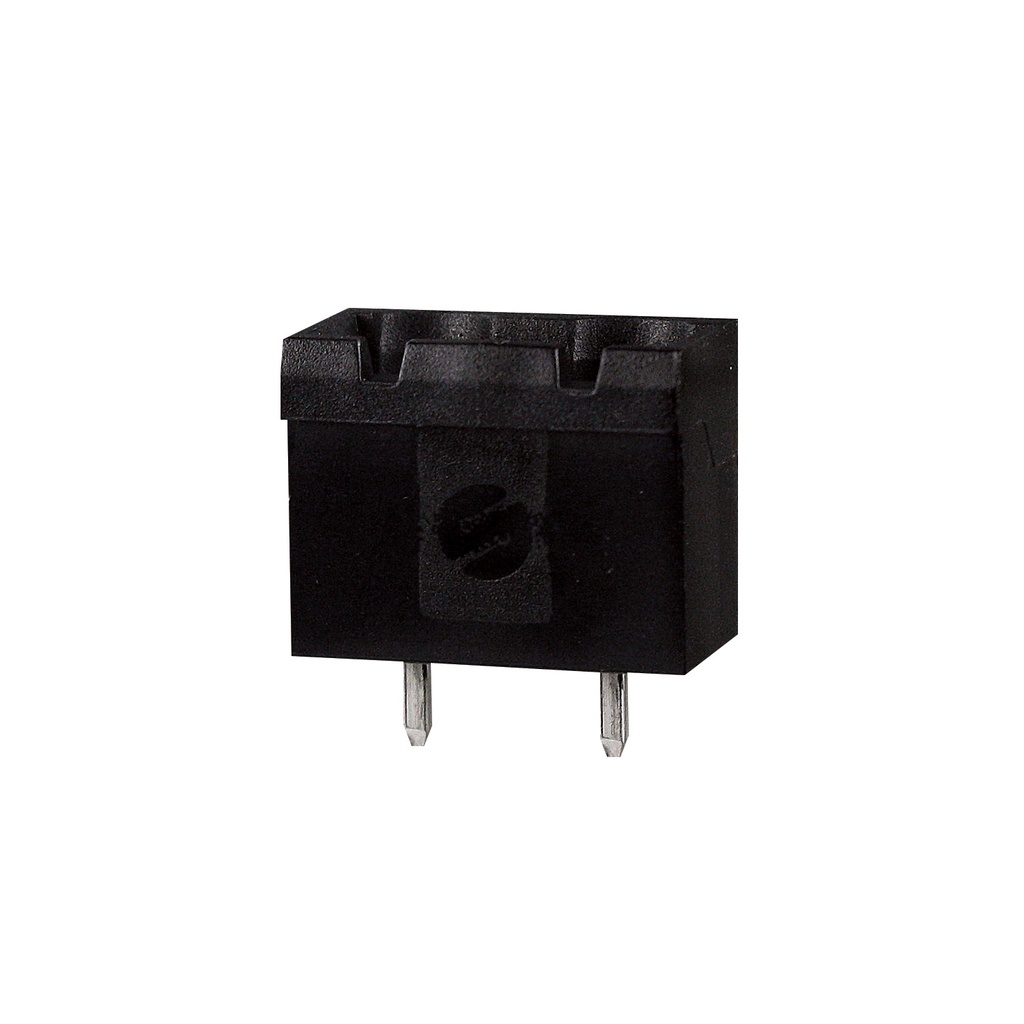 2 Position PCB Terminal Block Header With Closed Ends, Vertical, 7.5mm Pin Spacing, Polarizing Ribs, Black Housing