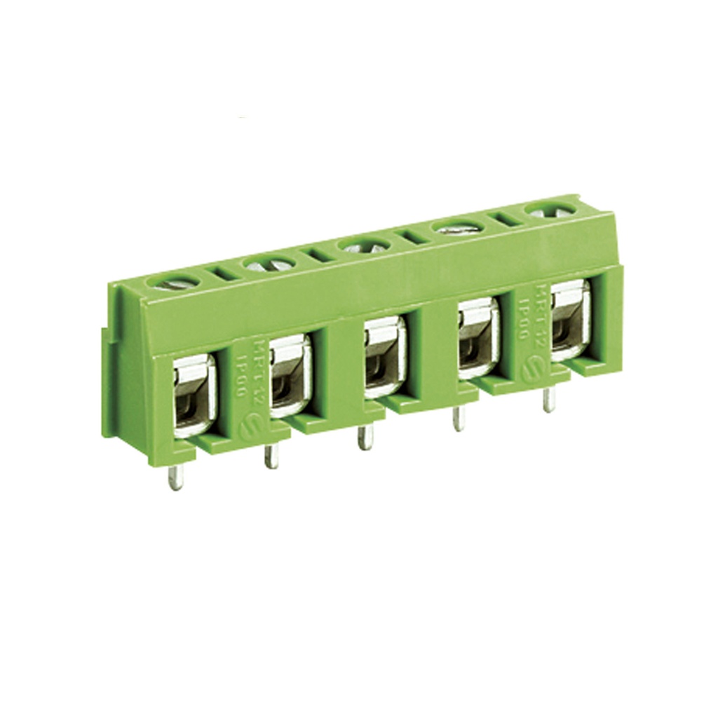 7.5mm Pitch fixed Printed Circuit Board (PCB) terminal block, Screw Clamp, economy multi-position with wire guard, 10 position