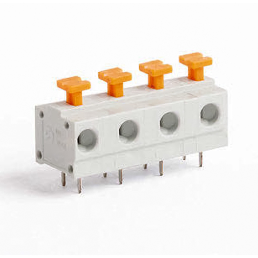 7.5mm Pitch Printed Circuit Board (PCB) modular interlocking Spring Clamp Connection terminal block, 10 position