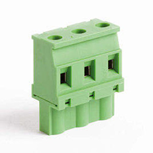 11 Position Pluggable Terminal Block, PCB Screw Terminal Block Connector, 7.62 pitch, Green Housing, Wire Entry On Polarization Side Of Plug, 24-12AWG