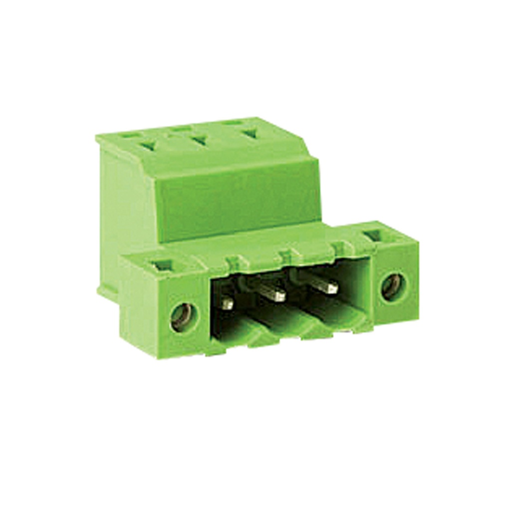 5.08mm Pitch Printed Circuit Board (PCB) Pluggable terminal block, Spring Cage Connection, standard with screw flange, 10 position