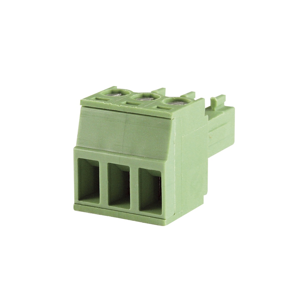 4 Position 3.5mm Pluggable Terminal Block, Screw Clamp, Green Housing, 30-16AWG
