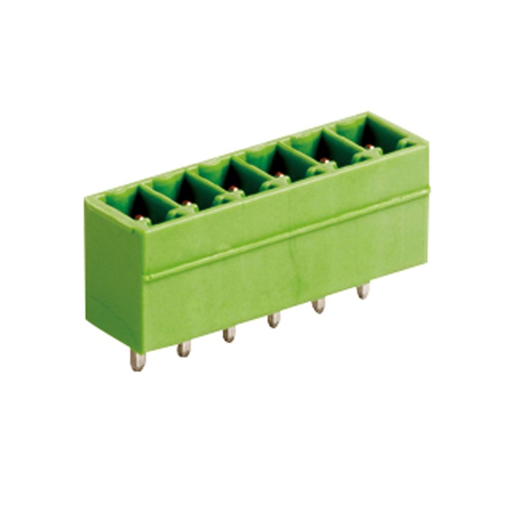 11 Position PCB Terminal Block Header, 3.5mm pitch, Vertical, Green Housing, For Use With 3.5mm High Density Pluggable Terminal Blocks