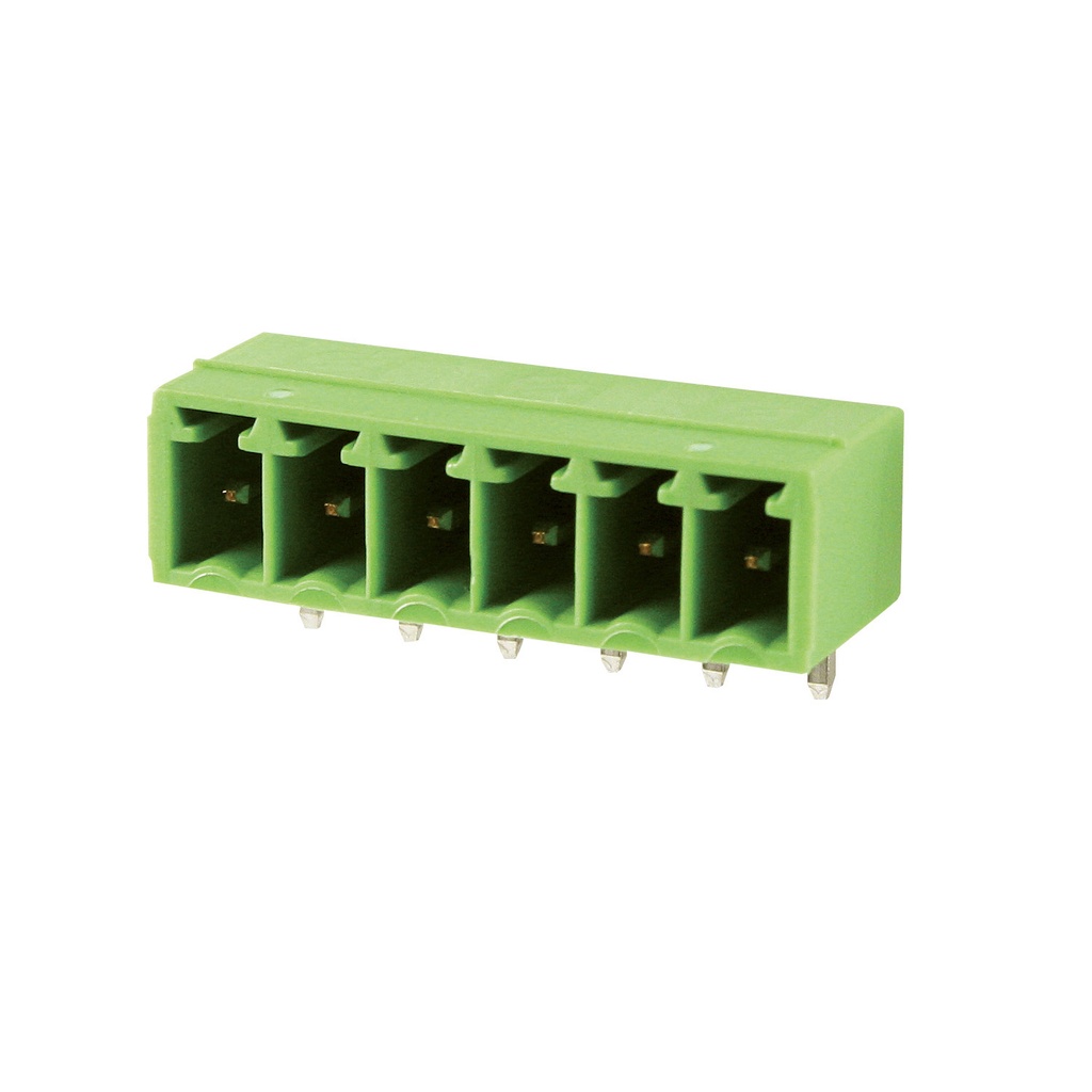 13 Position PCB Terminal Block Header, 3.5mm pitch, Horizontal, Green Housing, For Use With 3.5mm High Density Pluggable Terminal Blocks