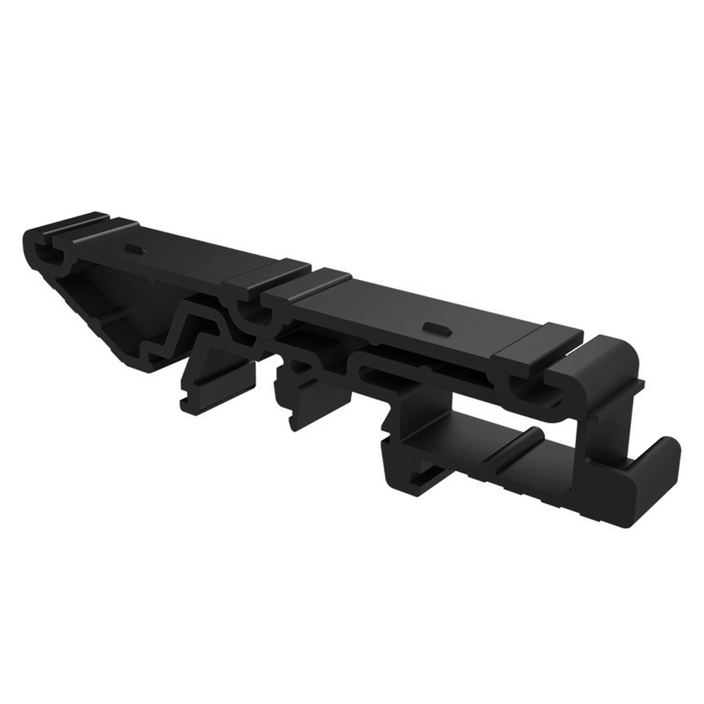 PCB Tray Mounting Feet for DIN RAIL, Black, 72mm Wide