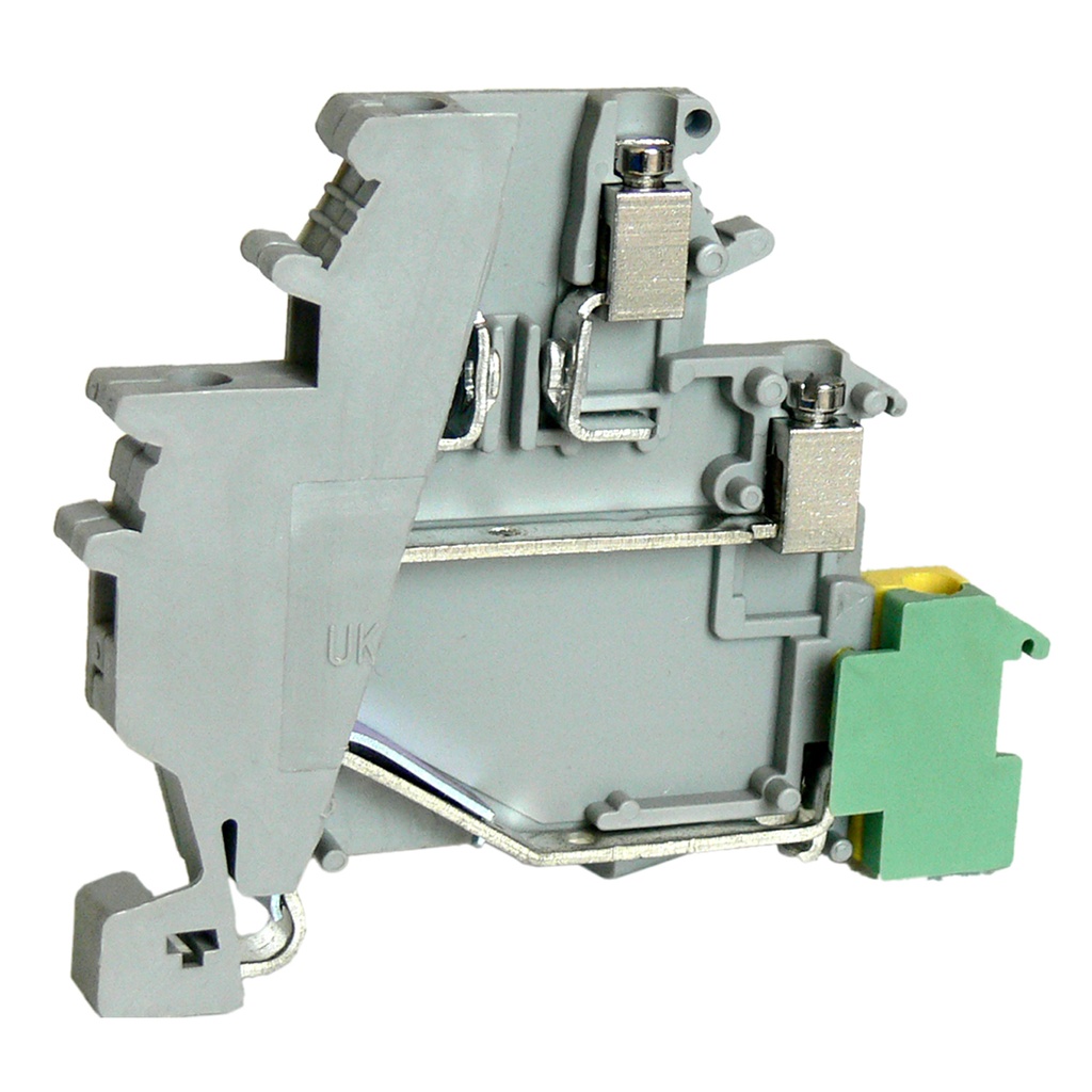 3 Level Sensor Actuator Terminal Block With 1 Ground, 1 Feed Through Circuit, 1 Disconnect Circuit, DIN Rail Mount, ASI011170