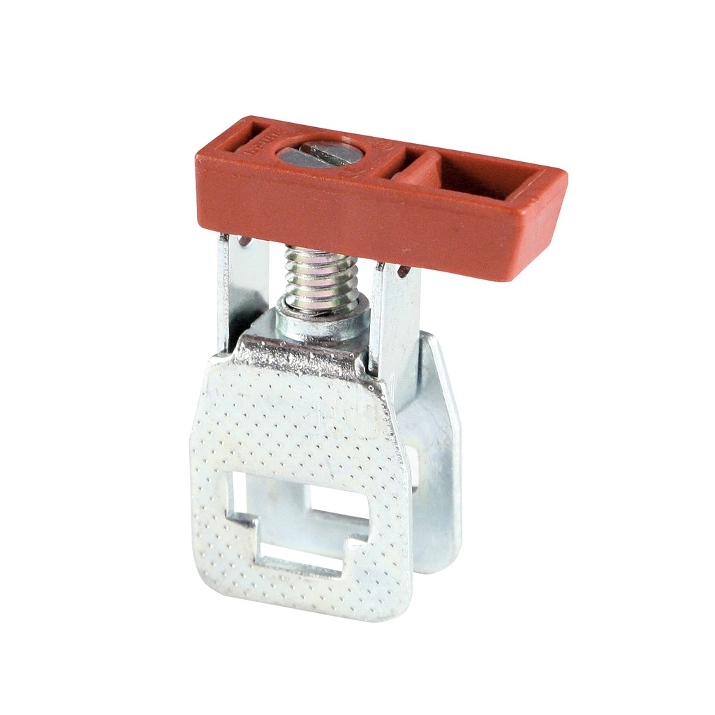 Busbar Terminal Block, Use With ASI Terminal Block Bus bar. Slide-on Busbar Terminal Block With Insulated Red Cap, 16-6 AWG, 300V, 50A,