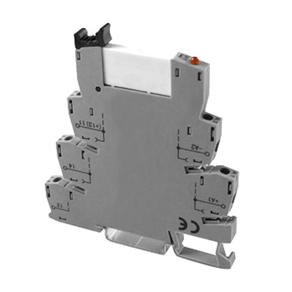 Terminal Block Relay, SPDT 48V Interposing Relay, 48V DIN Rail Relay, 48Vdc Coil, 6 Amp 250 Vac Contact, ASI328004