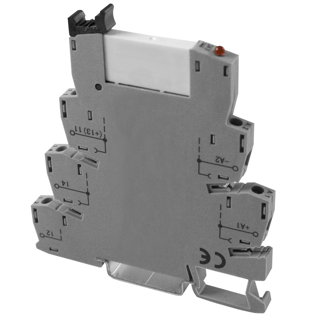 Terminal Block Relay, 60V DIN Rail Relay, SPDT, 60Vdc Coil, 6A 250Vac Contact, ASI328005