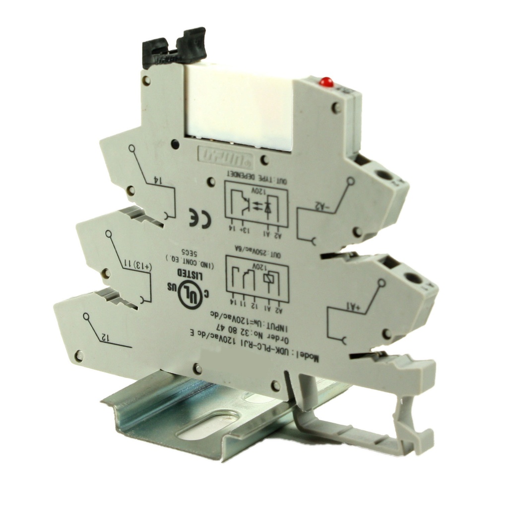 24V Terminal Block Relay, SPDT, 24V AC/DC Coil, 6A 250V AC Contact, ASI328044