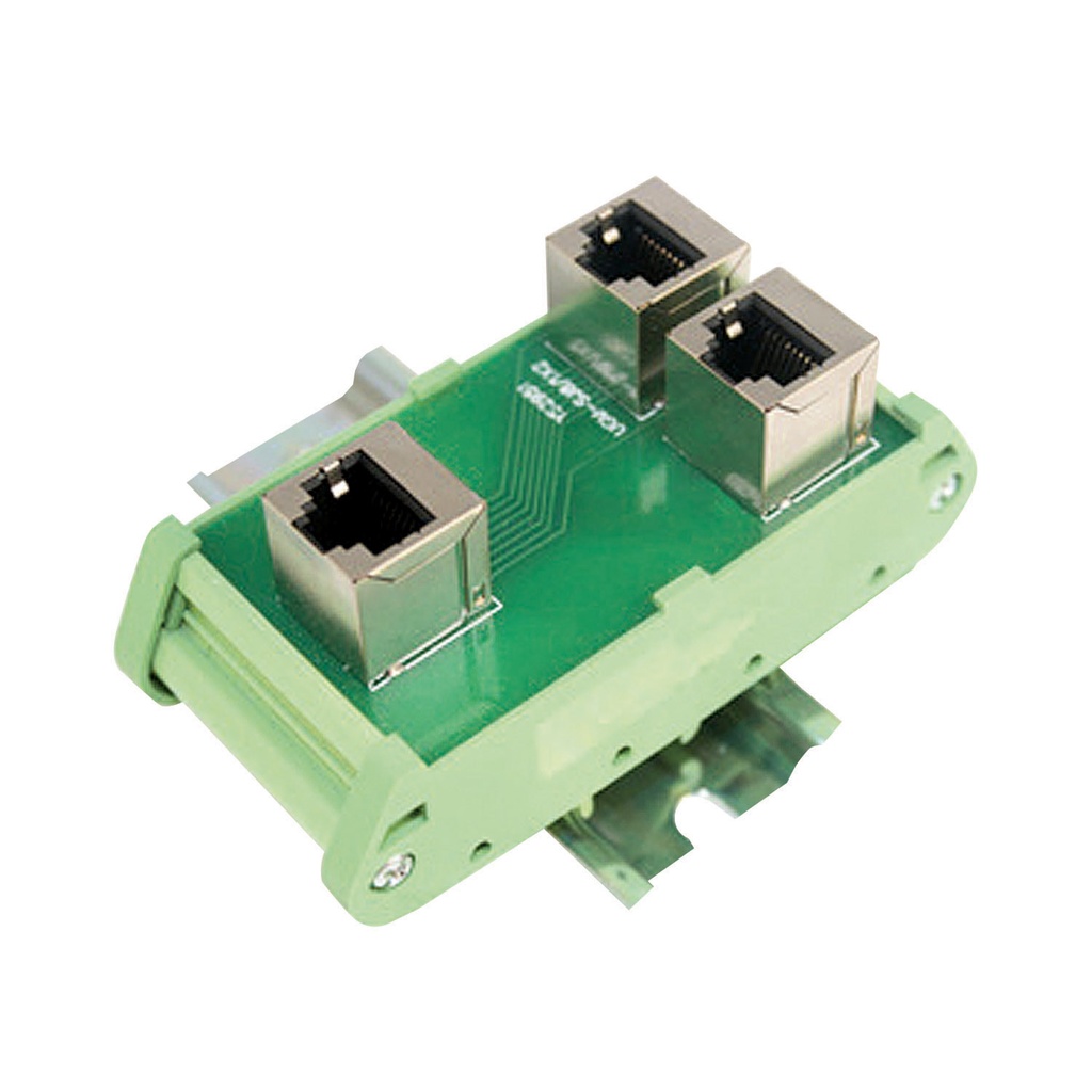 DIN Rail RJ45 Interface Module, RJ45 Splitter For 3 RJ45 Ethernet Cables, RJ45 Breakout DIN Rail Mount