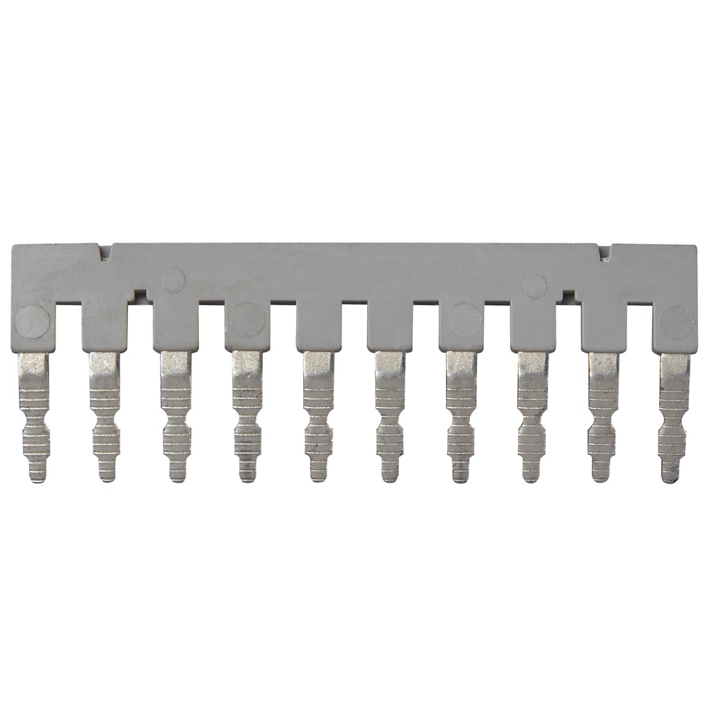 10 Position External Bridge for Din Rail Terminal Blocks, 10mm Spacing