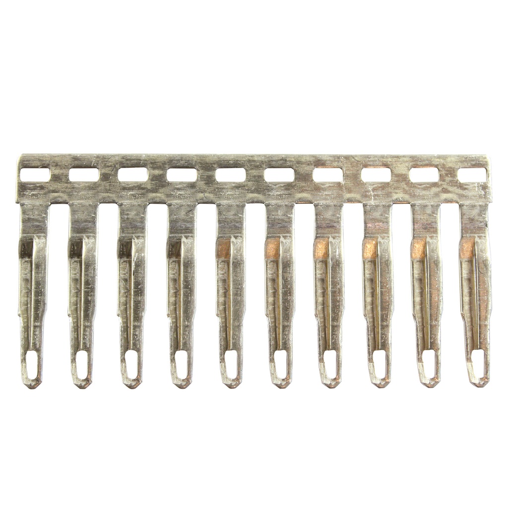 10 Position Side Entry Bridge for Din Rail Terminal Blocks, 5mm Spacing