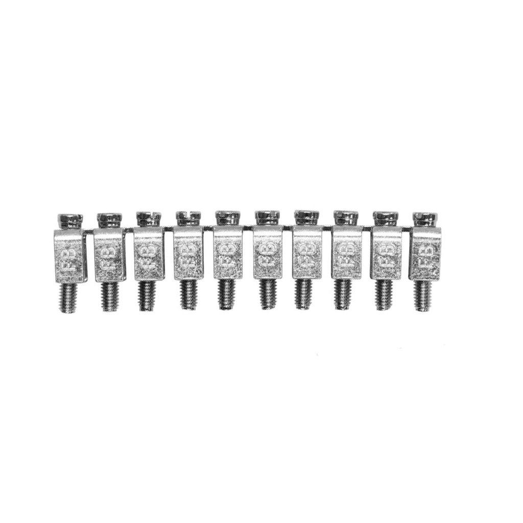 Terminal Block Jumpers, Screw In, 6mm Spacing, 10 Position