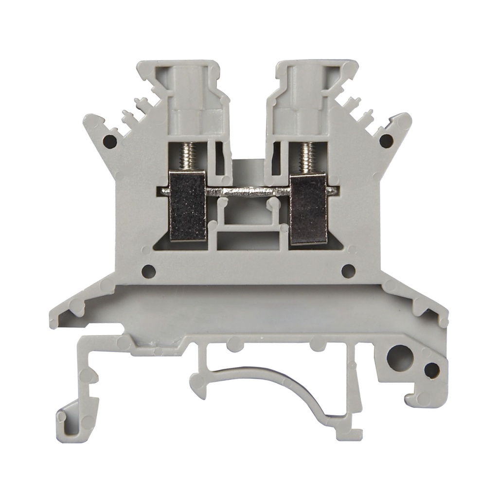 ASI UK1.5N Feed Through Terminal Block, DIN Rail Screw Terminal Block, 4.2mm Wide, UL Ratings 30-14 AWG, 15 Amp, 300 Volt, ASI UK1.5N