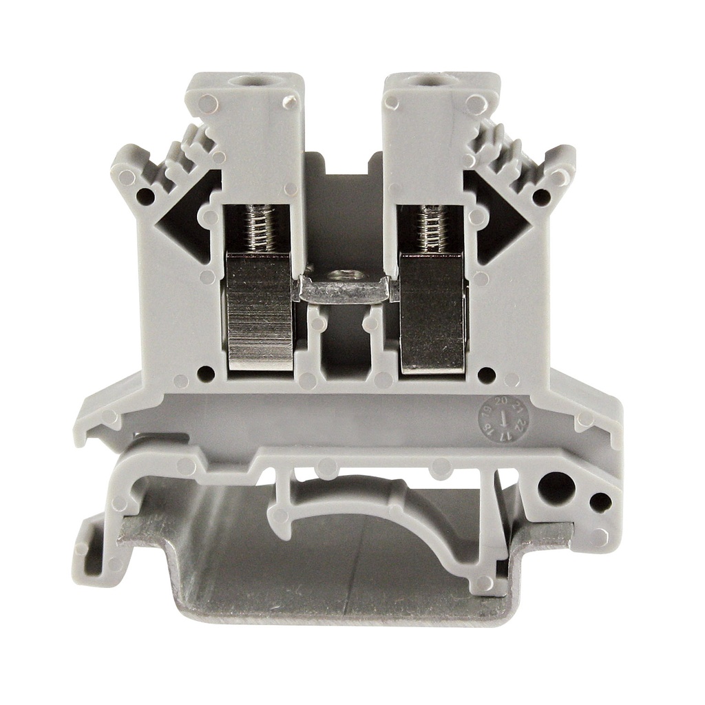 ASI UK2.5B Feed Through Terminal Block, DIN Rail Screw Terminal Block, 6.2mm Wide, UL Ratings 30-12 AWG, 20 Amp, 600 Volt