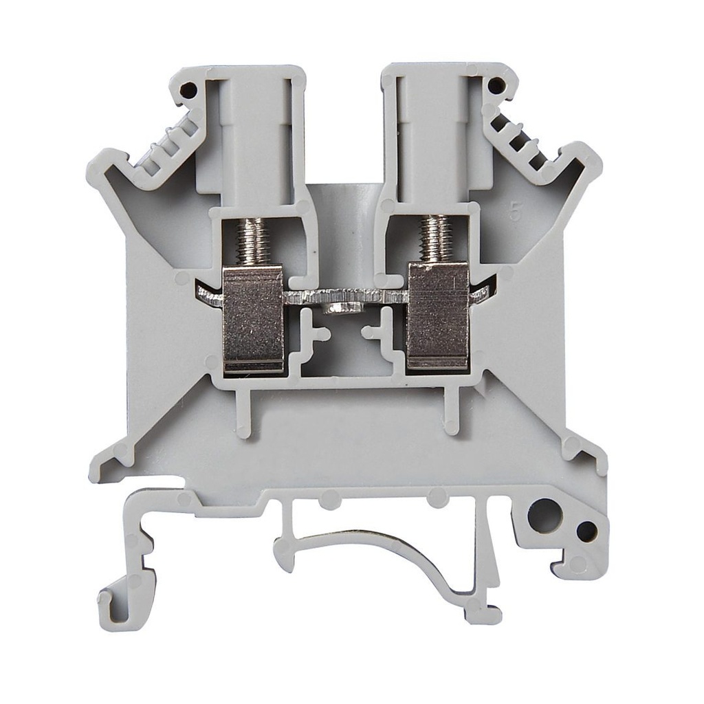 ASI UK2.5N Feed Through Terminal Block, DIN Rail Screw Terminal Block, 5.2mm Wide, UL Ratings 30-12 AWG, 20 Amp, 600 Volt, ASI UK2.5N