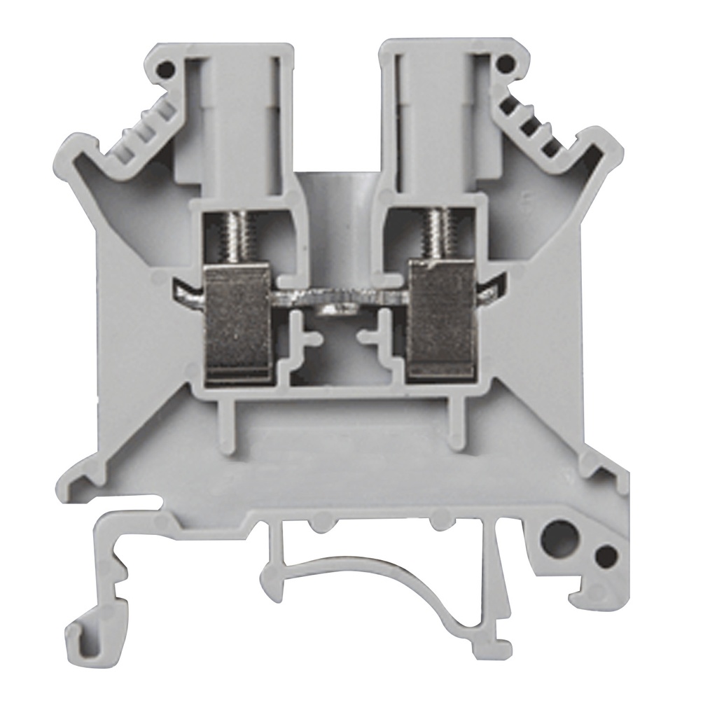 ASI UK3N Feed Through Terminal Block, DIN Rail Screw Terminal Block, 5.2mm Wide, UL Ratings 28-12 AWG, 20 Amp, 600 Volt, ASI UK3N