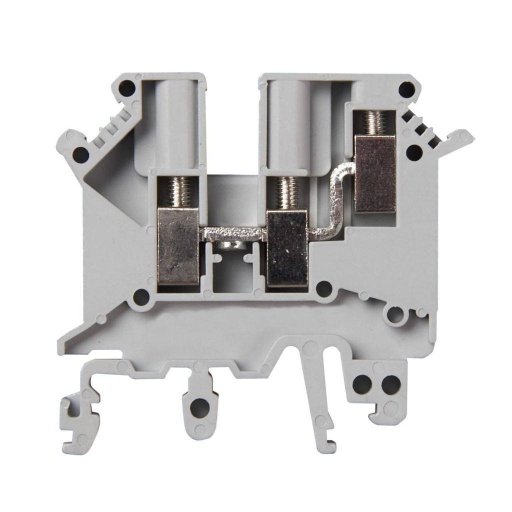 3 Wire Terminal Block, DIN Rail Feed Through Terminal Blocks, 3-Wire, 30 A, 300 V, 30-10 AWG, ASIUK5TWIN