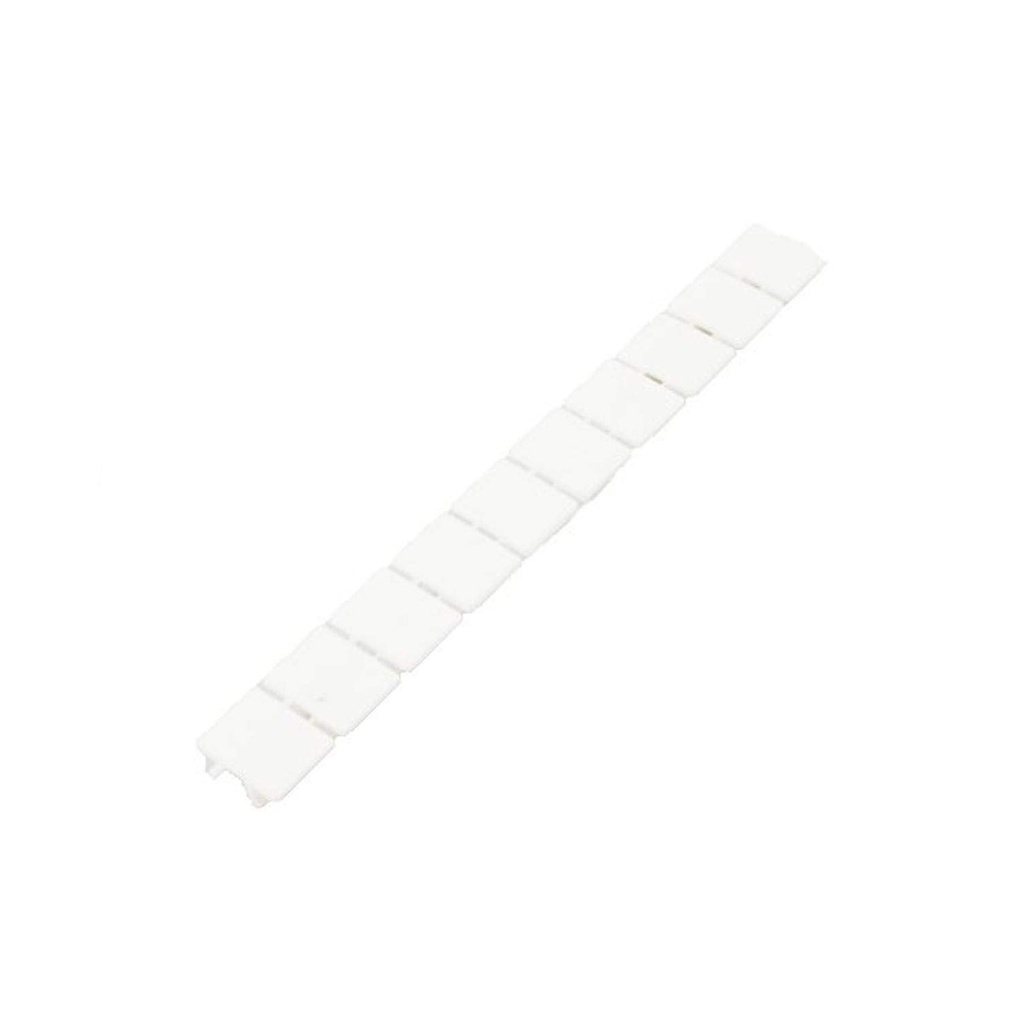 Blank Terminal Block Markers, 10 mm spacing, 10 markers per strip