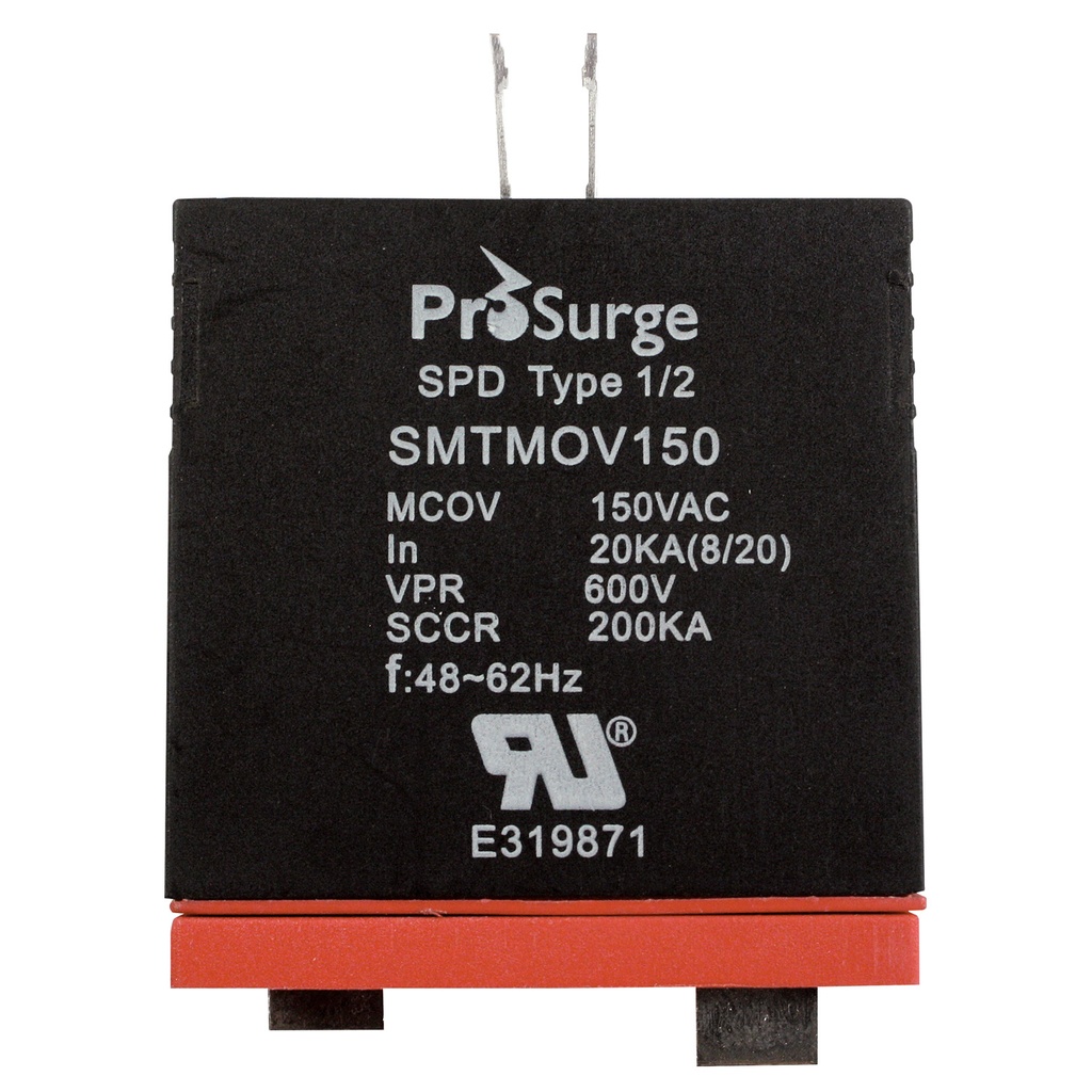 150V AC Thermally Protected MOV, PCB Mounted, Visual Fault Indication, SCCR 200KArms, 20kA Discharge,  50kA Surge, UL1449 4th Edition, ASISMTMOV150