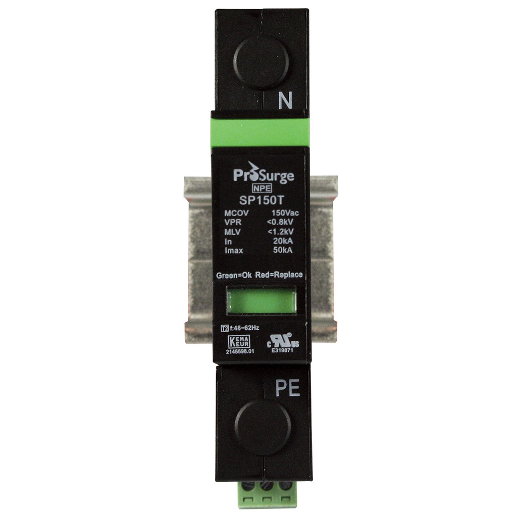 ASI SP150T | 150V AC Neutral Connection Surge Protection Device | DIN Rail Mount | SP Series Compatible