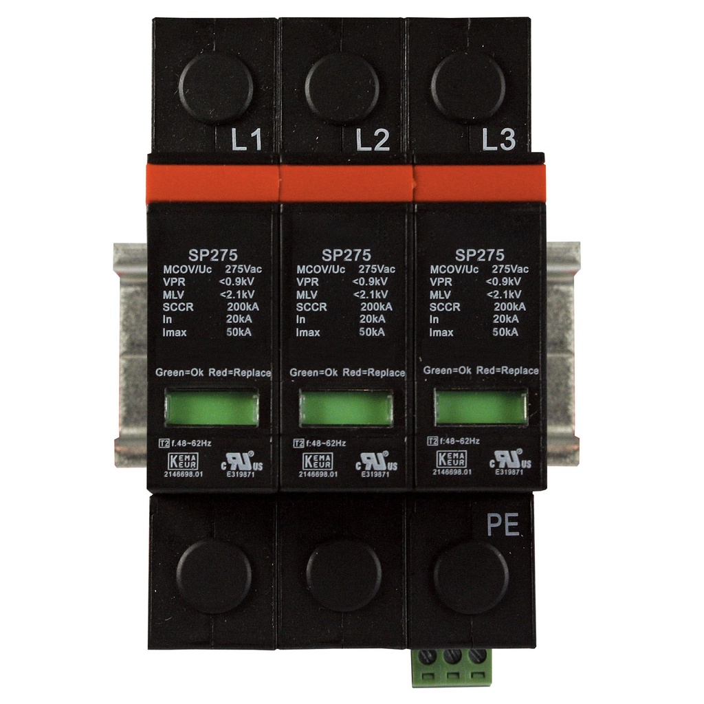 3 Phase Surge Protector, 415/240V AC, Delta and WYE, 3 Wire Plus Ground