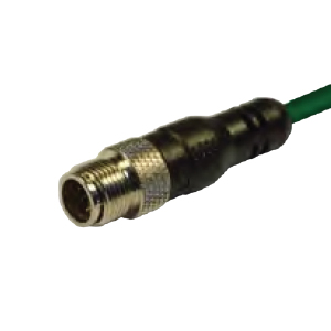 M12 90 Degree Male 8-Pole Single Ended Cordset, 3 Meter PUR Cable
