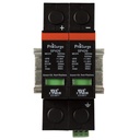 500V PV Surge Protector, DIN Rail Mount, V Configuration, 2-Pole DC Surge Protector For Solar, ASISPV500-V-C-S