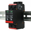 600V PV Surge Protector, DIN Rail Mount, V Configuration, 2-Pole DC Surge Protector For Solar, ASISPV600-V-C-S