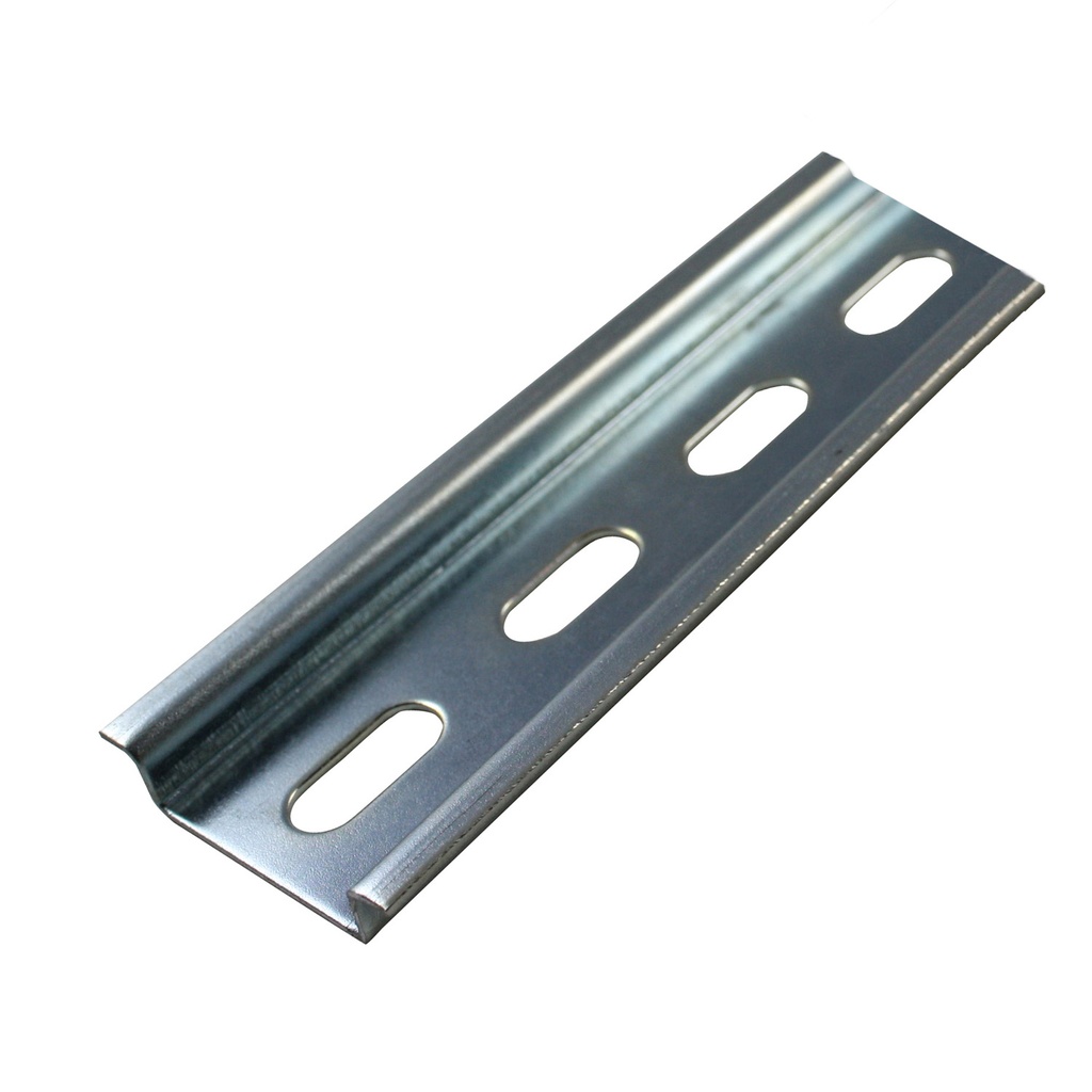 Standard 35 mm X 7.5 mm, Slotted Steel DIN Rail, 100mm/3.93in Length, RoHS Compliant