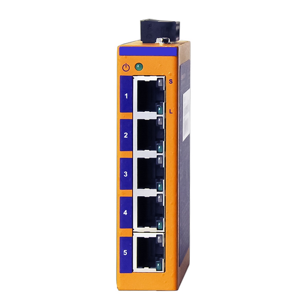 5 Port  Industrial Ethernet Switch, 100Mbps, DIN Rail Mounted, IP30, Class 1 Division 2