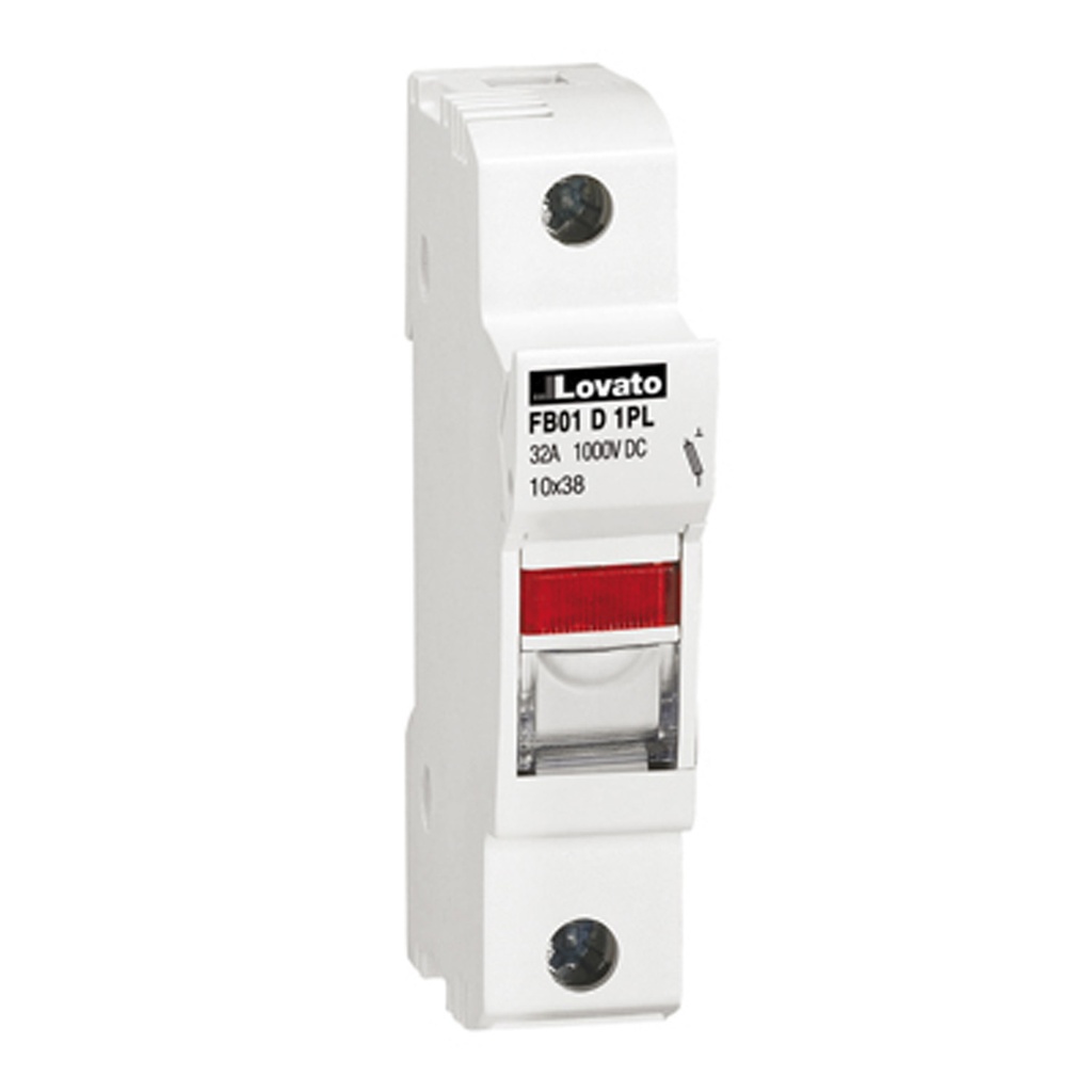 Solar Fuse Holder with Indication, DIN Rail Mount, 1 Pole, 30A, 1000V DC