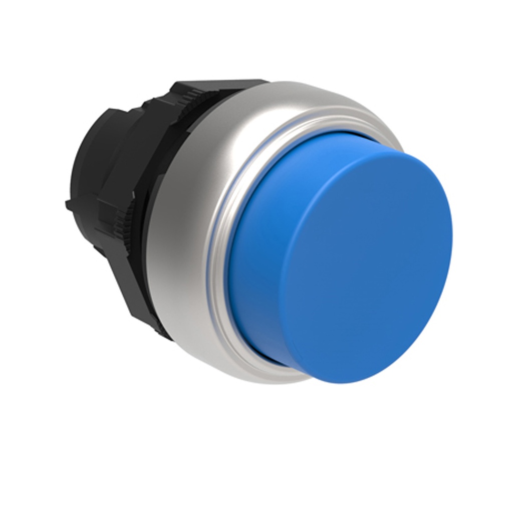 Plastic Push Button, Momentary, Extended, Blue, 22mm