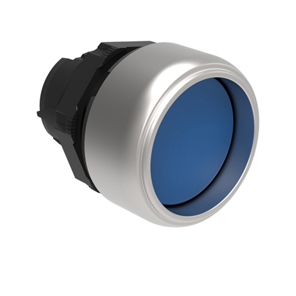 Guarded Push Button with Momentary Return, Blue, 22mm