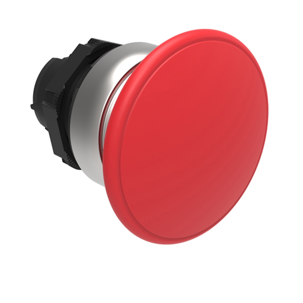 Mushroom Push Button Switch, 40mm Head, Momentary Return  Red