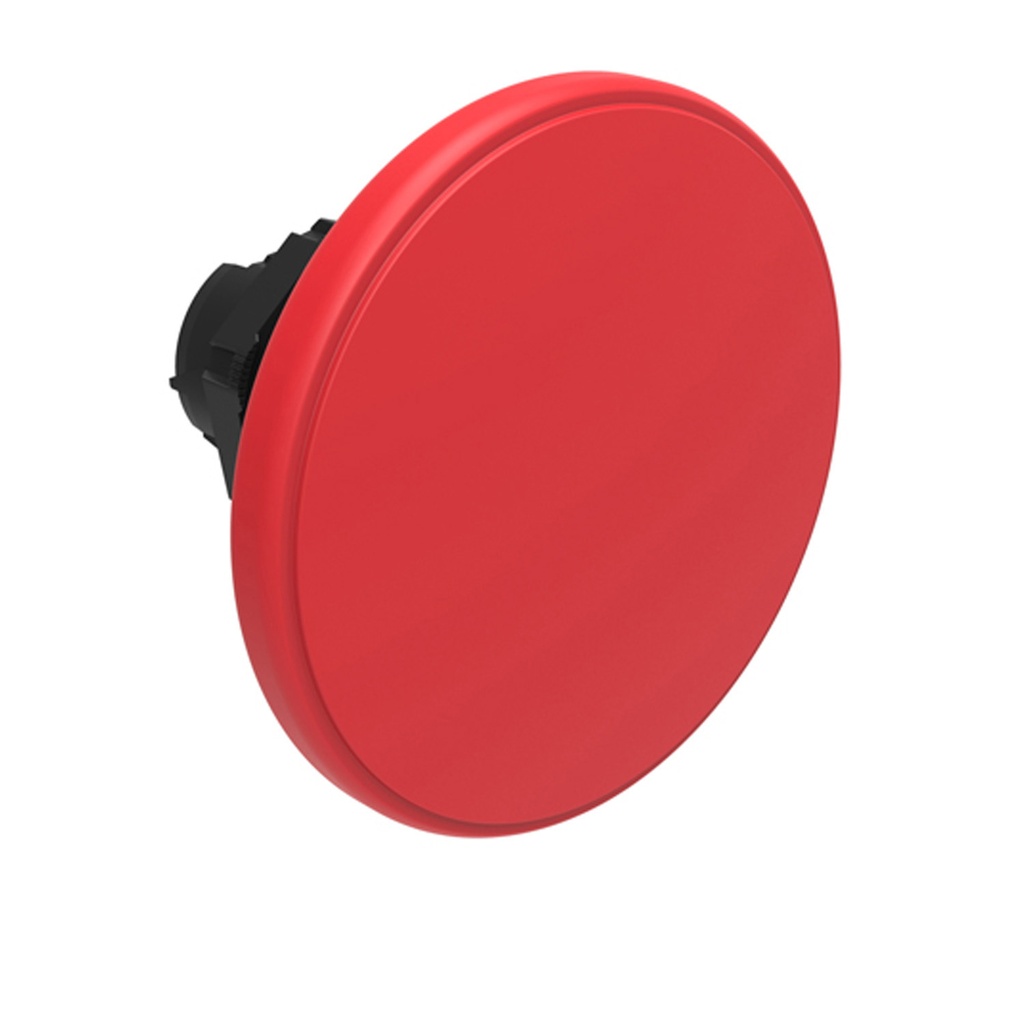 Red Plastic Mushroom Push Button, Momentary, 60mm Head, 22mm Base