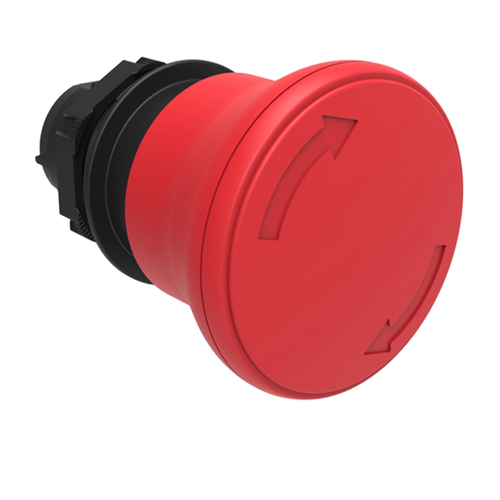 Red Mushroom Push Button, 40 mm, Normal Stopping, Turn to Release