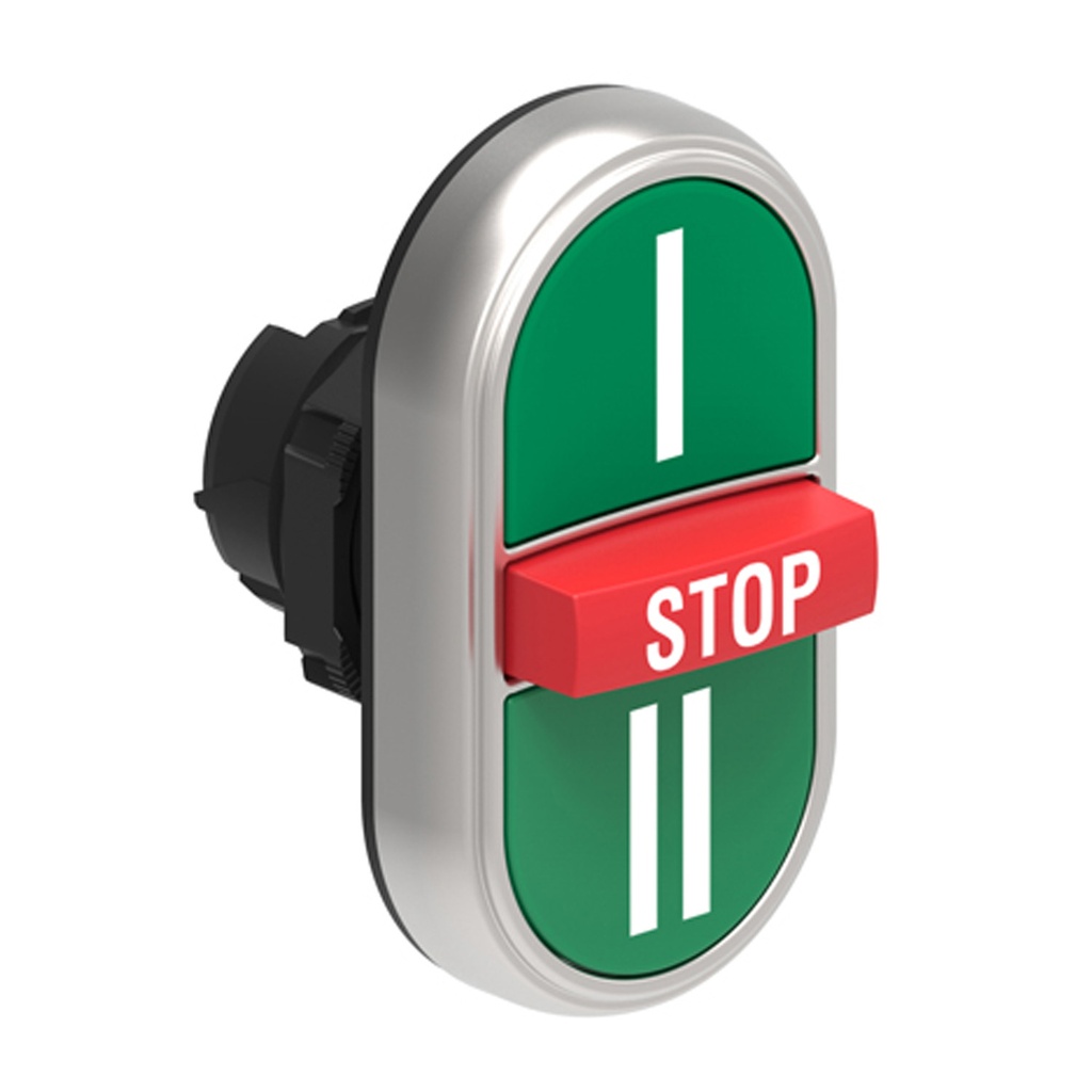 Start Stop Pause Switch-Momentary-I-Stop-II-22mm-Flush-Green-Red