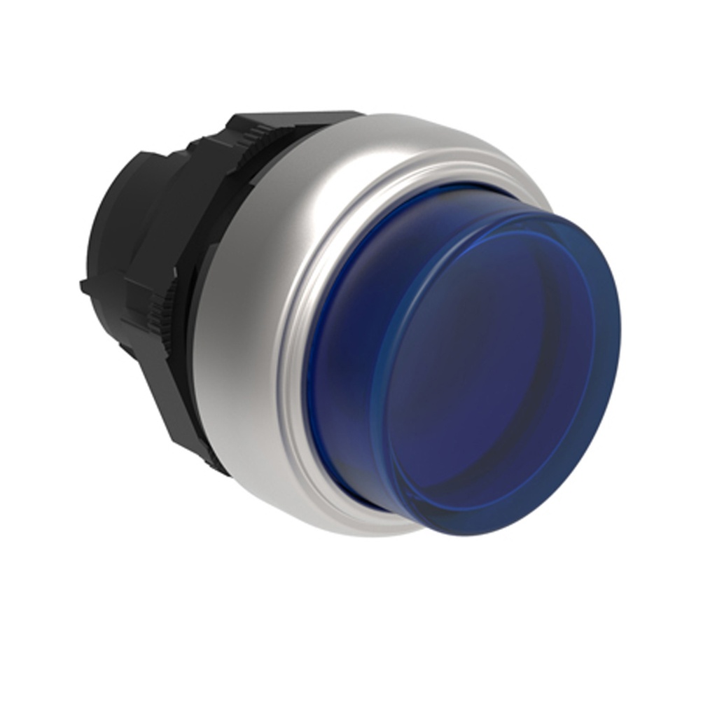 Illuminated Momentary Push Button Switch, Blue, Extended, 22mm