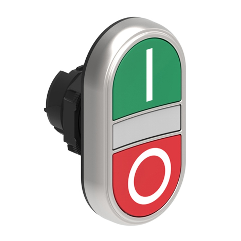 Illuminated ON OFF Switch-Momentary-I/O-Symbols-22mm-Flush-Green-Red