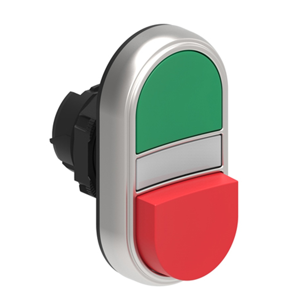 Illuminated ON OFF Switch-Momentary-22mm-Flush-Green-Extended-Red