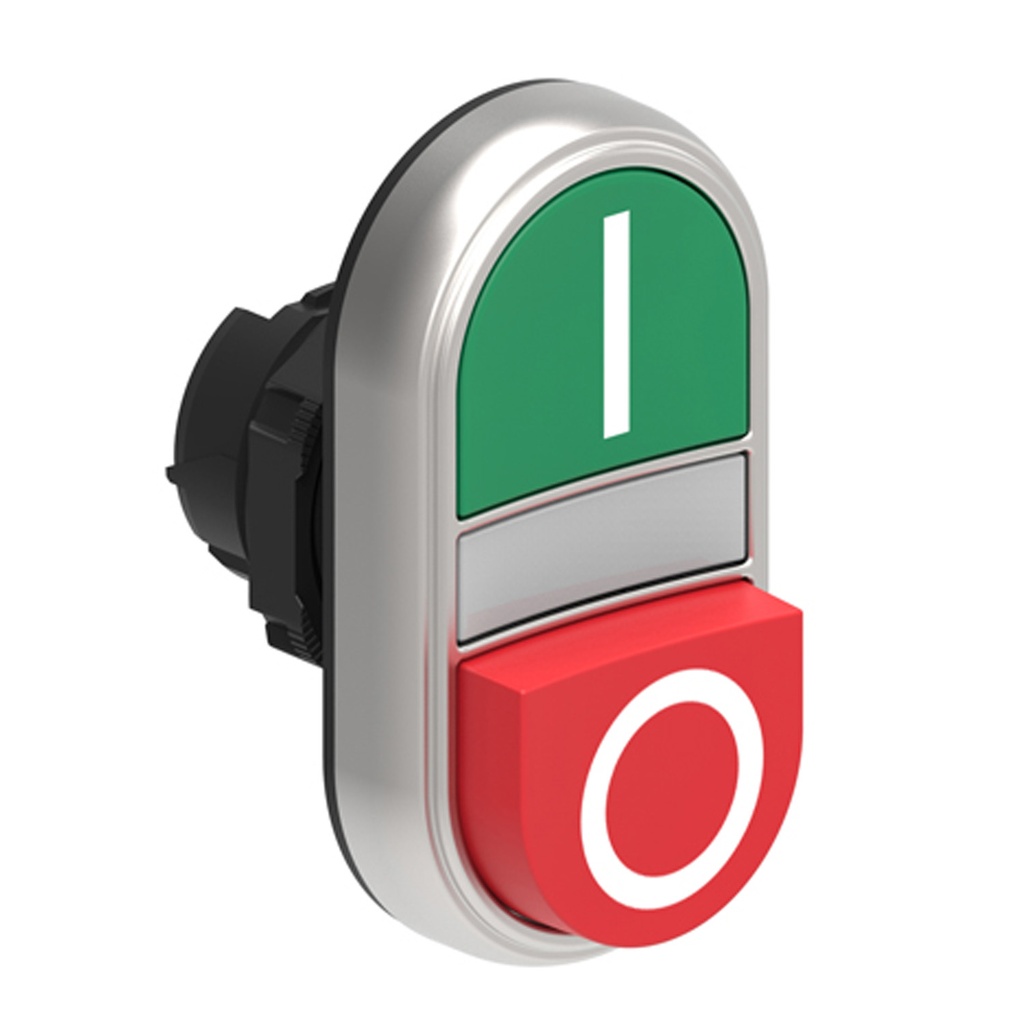 Illuminated ON OFF Switch-Momentary-22mm-Flush-Red-Green-I/O Symbols