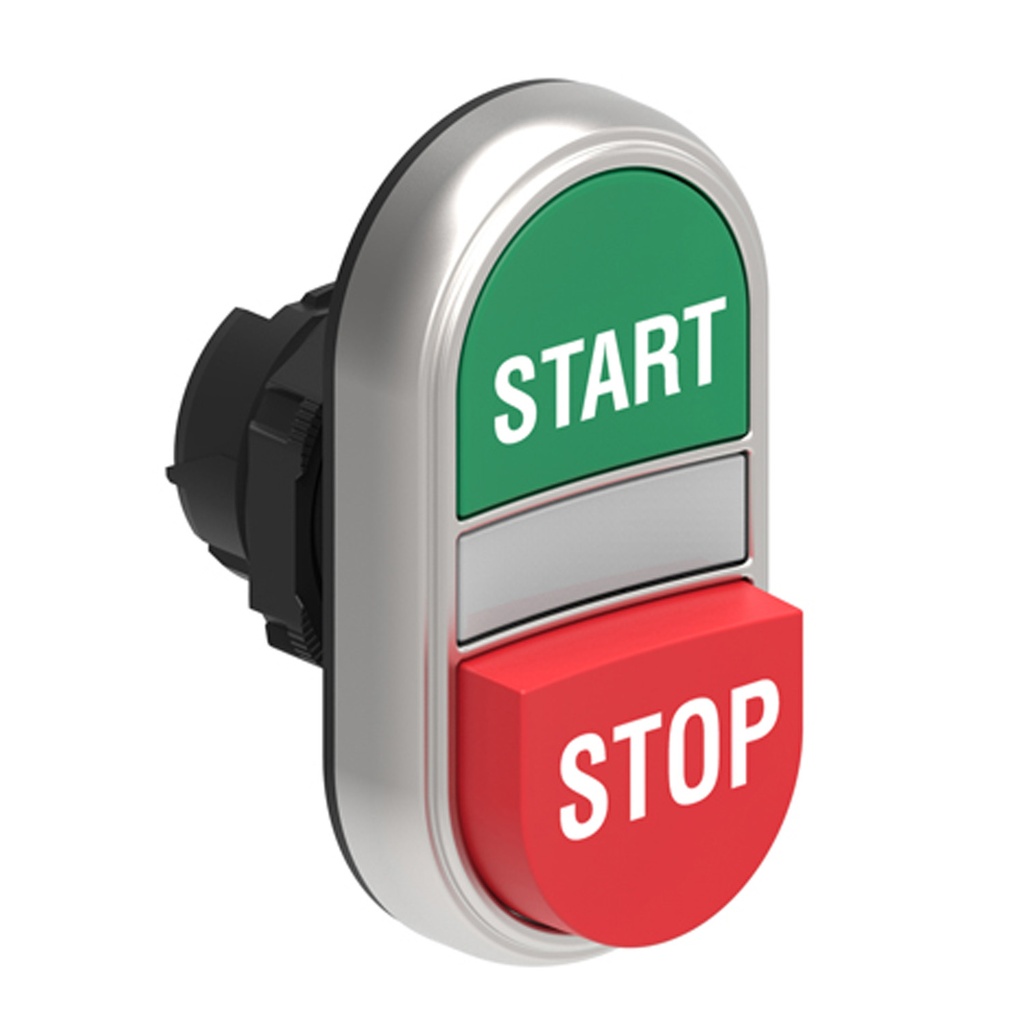 Illuminated START STOP Switch-Momentary-22mm-Flush-Green-Red